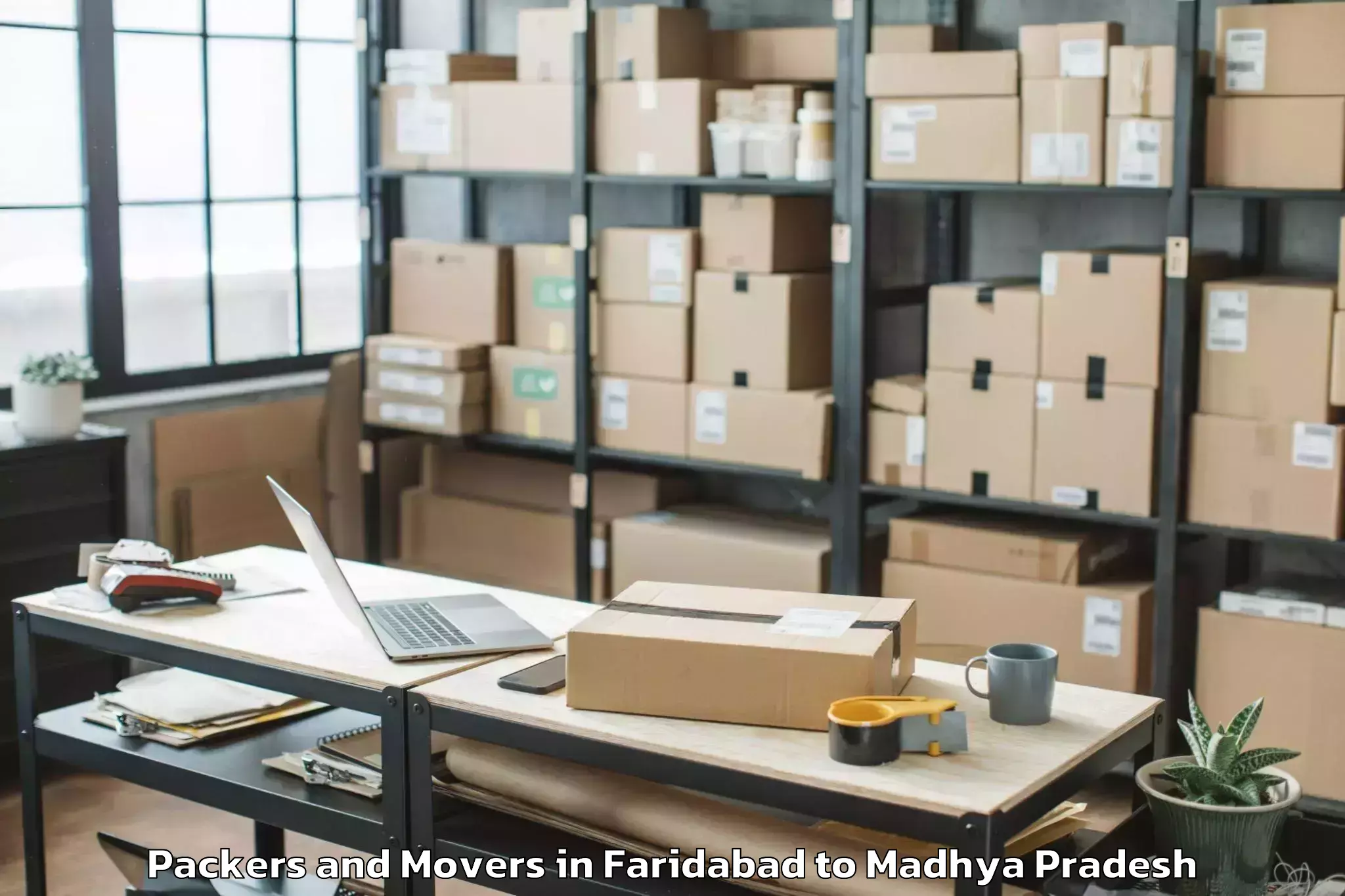 Easy Faridabad to Khilchipur Packers And Movers Booking